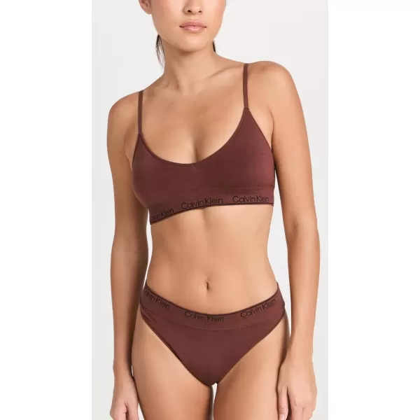 Calvin Klein Underwear Womens Modern Cotton Naturals Lightly Lined Triangle BraRum Raisin