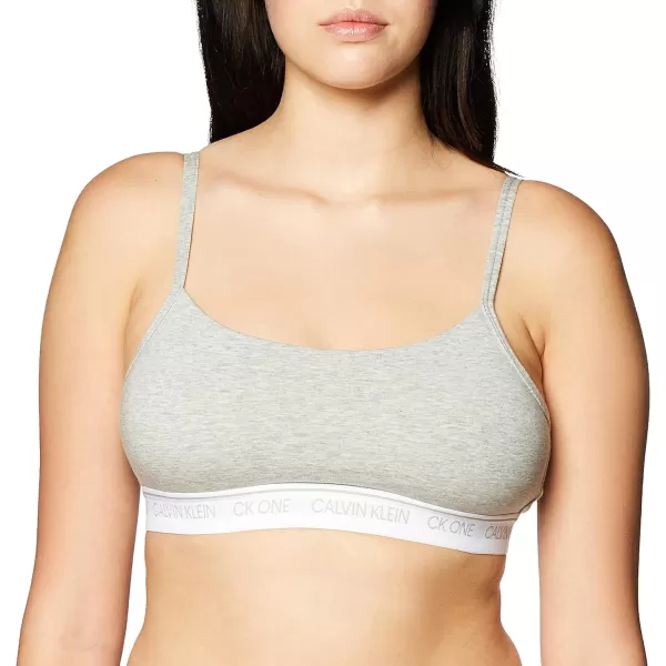 Calvin Klein Womens CK One Cotton Unlined BraletteGrey Heather