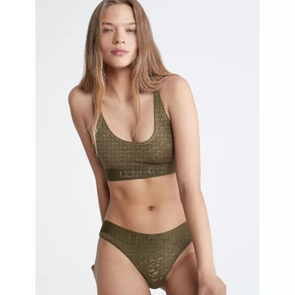 Calvin Klein Womens Intrinsic Unlined BraletteDark Olive