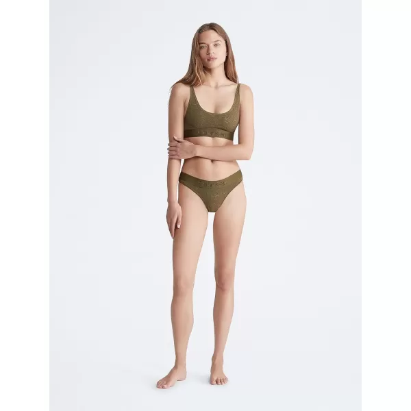 Calvin Klein Womens Intrinsic Unlined BraletteDark Olive