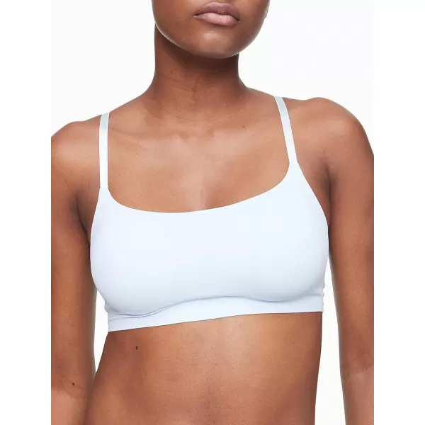 Calvin Klein Womens Invisibles Comfort Seamless Adjustable Skinny Strap Bralette BraRain Dance