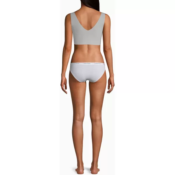 Calvin Klein Womens Invisibles Comfort Seamless Lightly Lined V Neck Bralette BraJet Grey