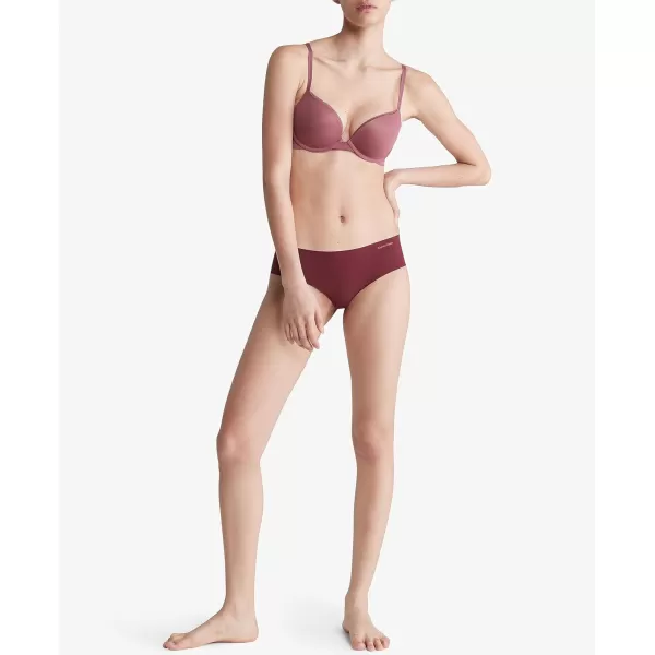 Calvin Klein Womens Liquid Touch Push Up Plunge BraCrushed Berry