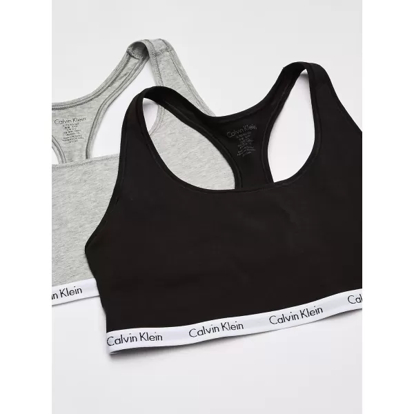 Calvin Klein Womens Modern Cotton BraletteBlackGrey Heather