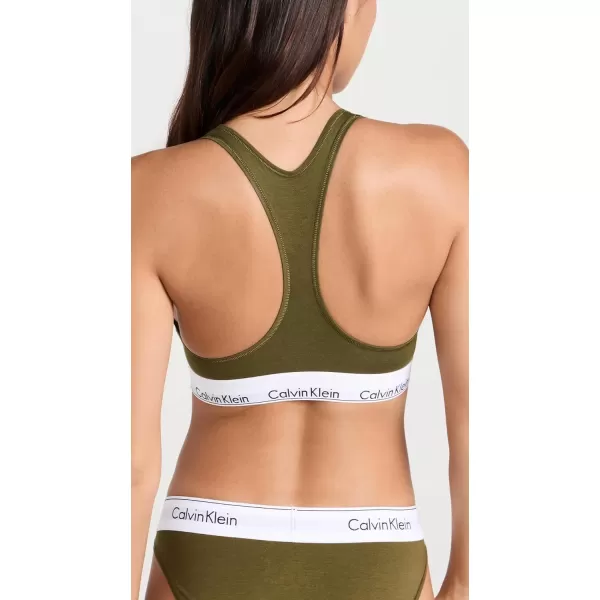 Calvin Klein Womens Modern Cotton BraletteDark Olive