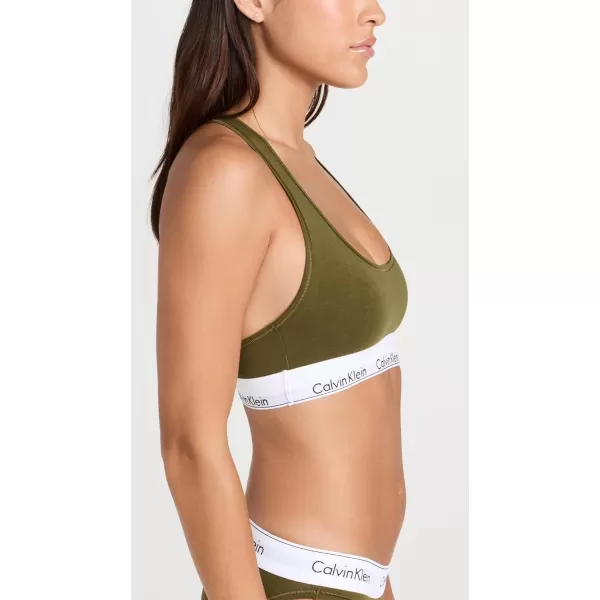 Calvin Klein Womens Modern Cotton BraletteDark Olive