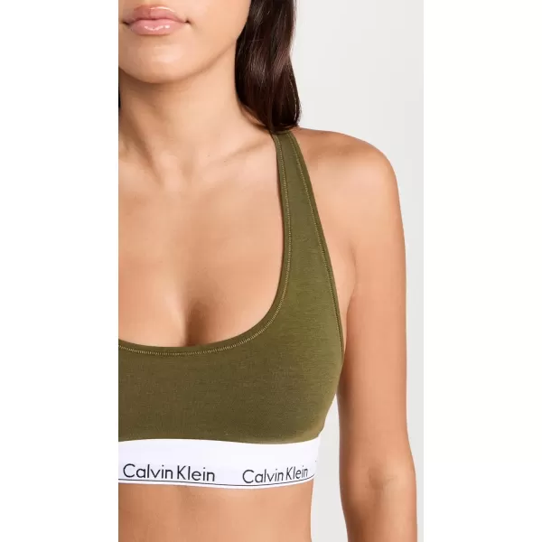 Calvin Klein Womens Modern Cotton BraletteDark Olive