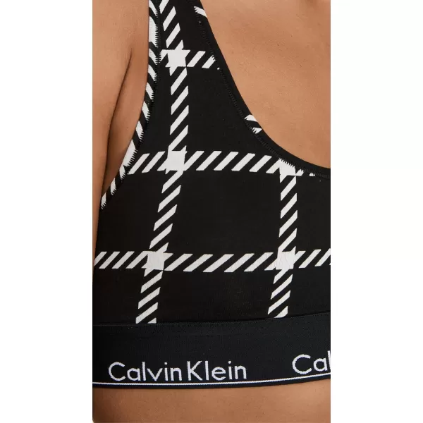 Calvin Klein Womens Modern Cotton BraletteMens Windowpaneblack