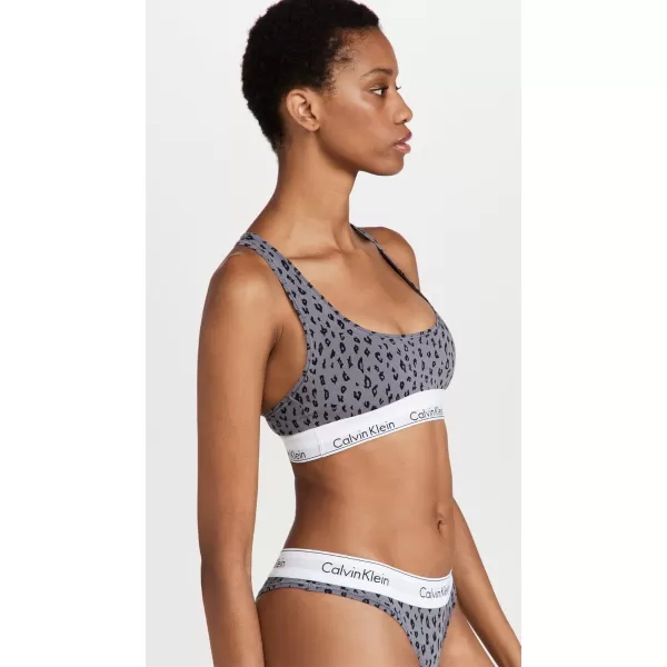 Calvin Klein Womens Modern Cotton BraletteSavannah Cheetahpewter