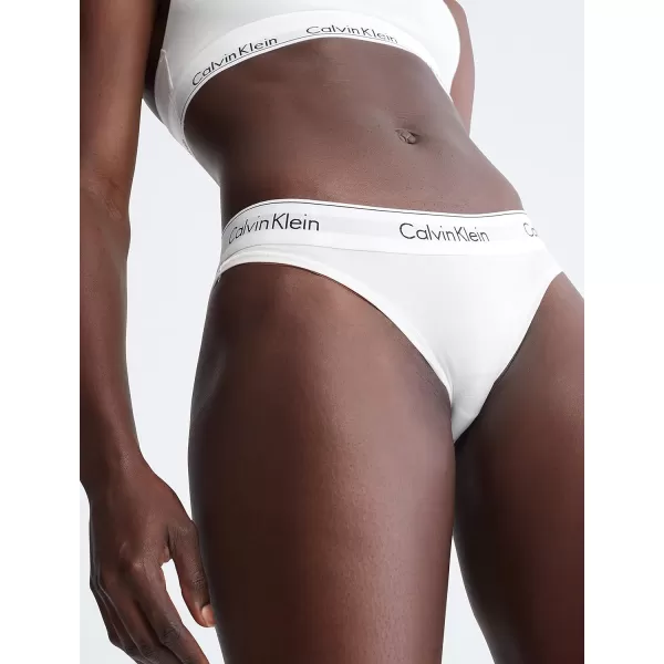 Calvin Klein Womens Modern Cotton Stretch Bikini PantyWhite