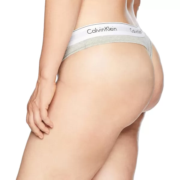 Calvin Klein Womens Modern Cotton Stretch Thong PantiesGrey Heather