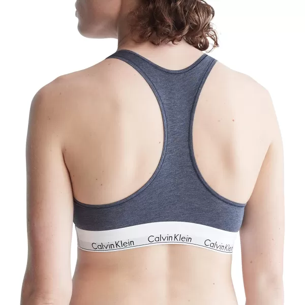 Calvin Klein Womens Modern Cotton Unlined Wireless BraletteHemisphere Blue Heather