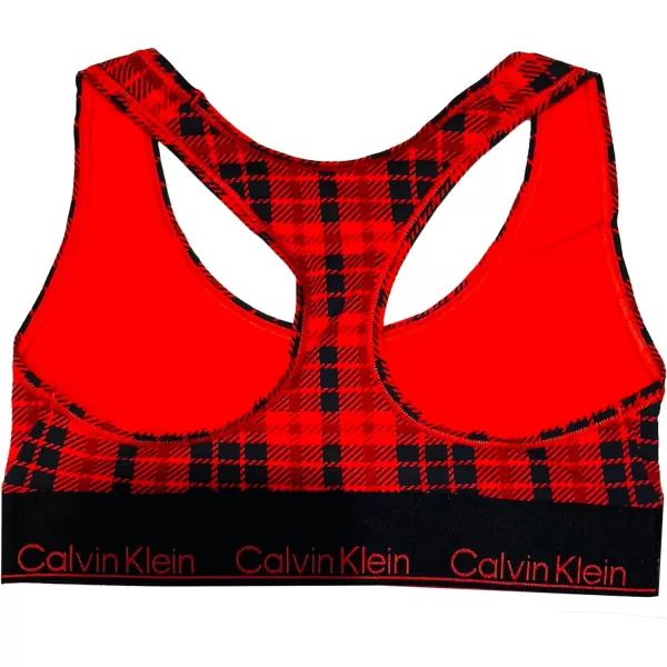 Calvin Klein Womens Modern Cotton Unlined Wireless BraletteScotch Plaid Rouge