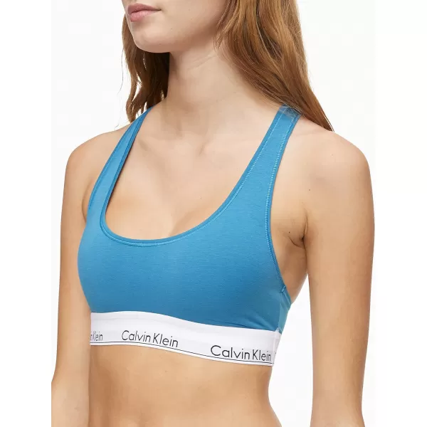 Calvin Klein Womens Modern Cotton Unlined Wireless BraletteTapestry Teal