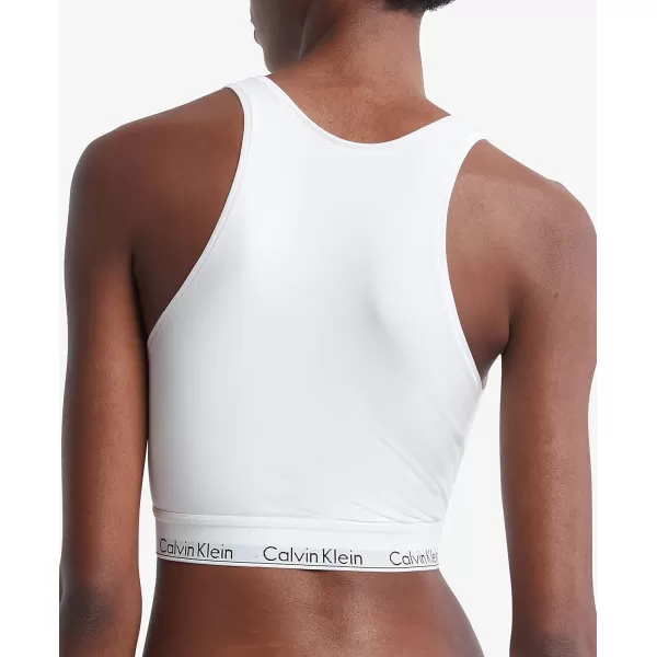 Calvin Klein Womens Modern Cotton Unlined Wireless BraletteWhite Longline