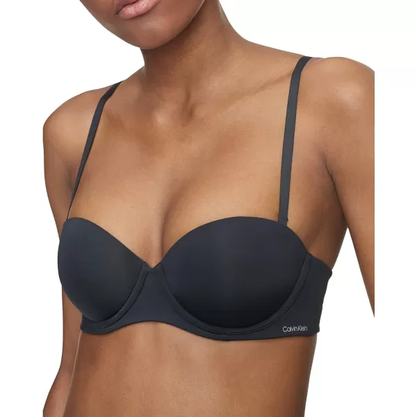 Calvin Klein Womens Perfectly Fit Strapless Convertible PushUp BraBlack001