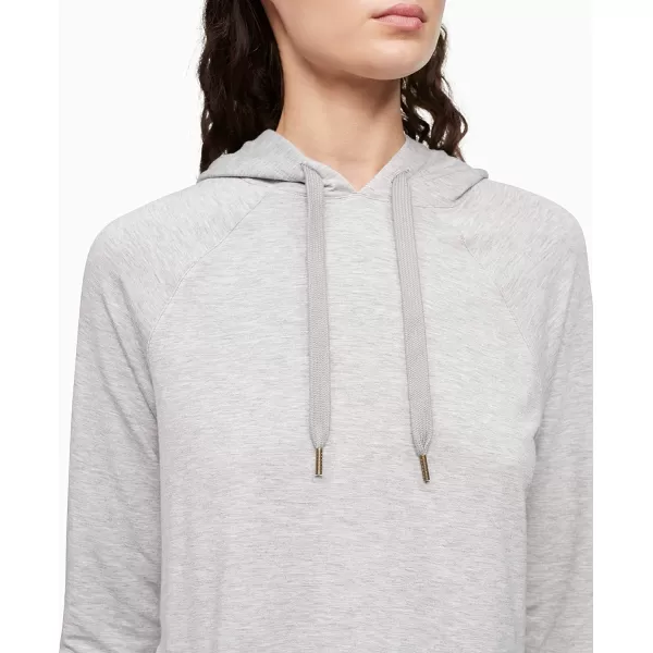 Calvin Klein Womens Pure Lounge Long Sleeve HoodieGrey Heather