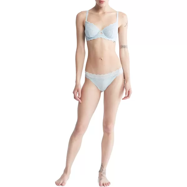 Calvin Klein Womens Seductive Comfort Unlined Lace BraPalest Blue