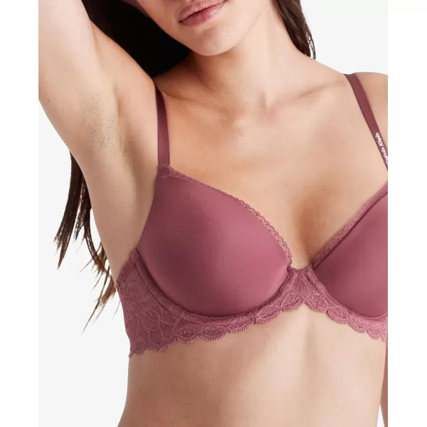 Calvin Klein Womens Seductive Comfort with Lace Demi BraCrushed Berry