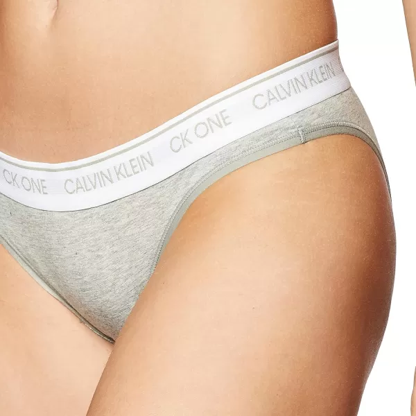 Calvin Klein Womens Standard Ck One Cotton Bikini SinglesGrey Heather