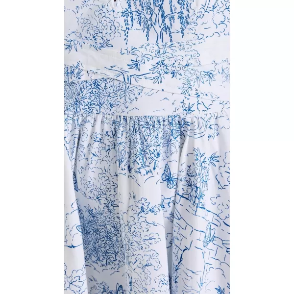 Cinq  Sept Womens Garden Toile Ebba DressWhiteBlue