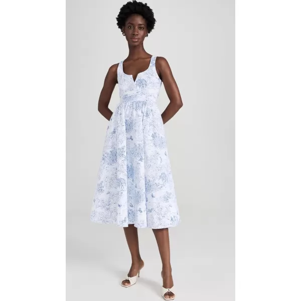 Cinq  Sept Womens Garden Toile Ebba DressWhiteBlue