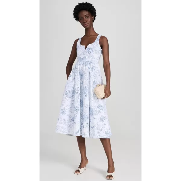 Cinq  Sept Womens Garden Toile Ebba DressWhiteBlue