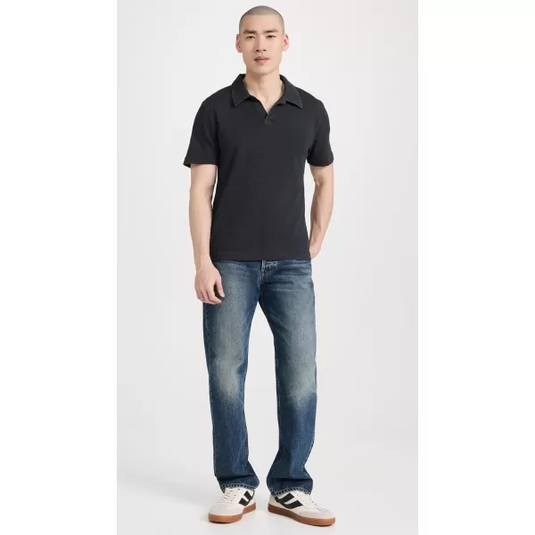 Citizens of Humanity Mens Malachi Slub PoloWashed Black