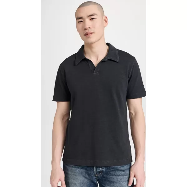 Citizens of Humanity Mens Malachi Slub PoloWashed Black