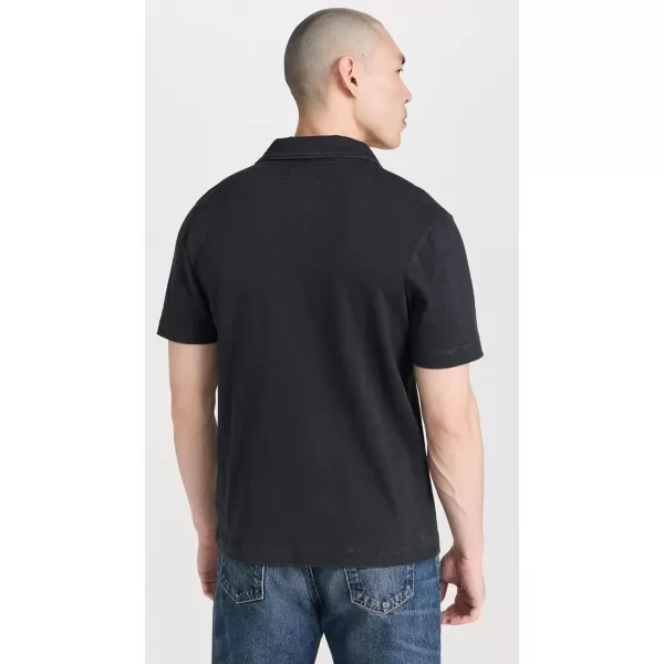 Citizens of Humanity Mens Malachi Slub PoloWashed Black