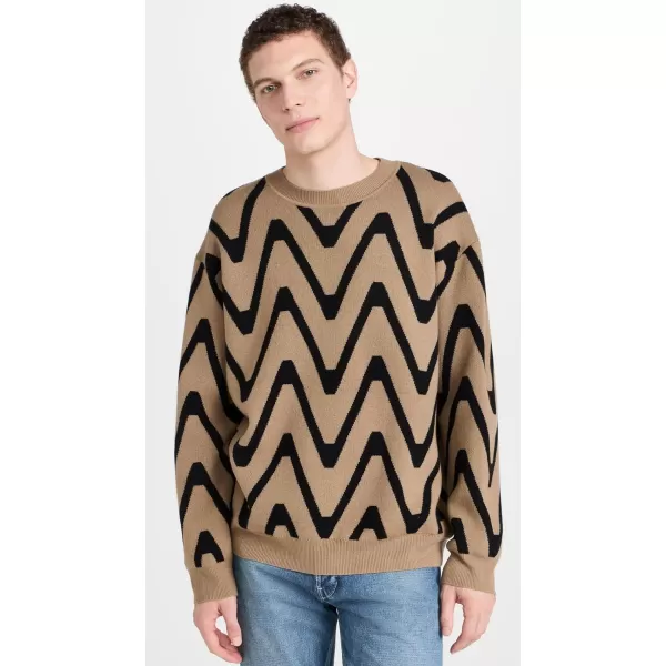 Closed Mens Crew Neck JumperTaupe Beige