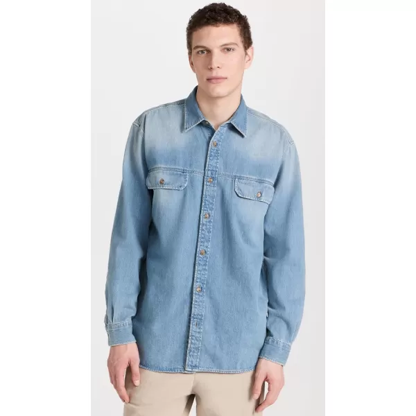 Closed Mens Longsleeve ShirtMid Blue