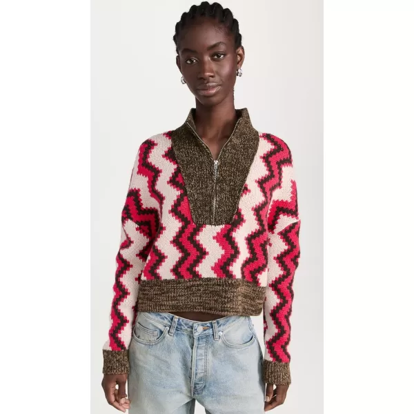 Closed Womens Cropped Halfzip Long SleeveMulti Color