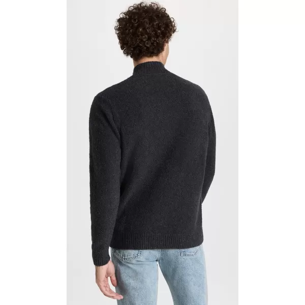 Club Monaco Mens Core Boucle Quarter Zip SweaterCharcoal