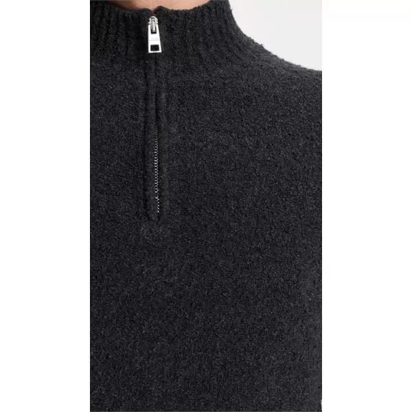 Club Monaco Mens Core Boucle Quarter Zip SweaterCharcoal