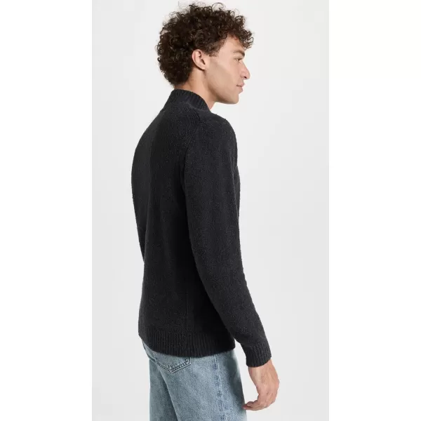 Club Monaco Mens Core Boucle Quarter Zip SweaterCharcoal