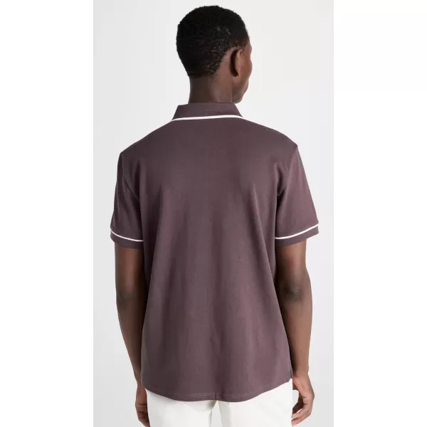 Club Monaco Mens Linear Tipped PoloRaisin