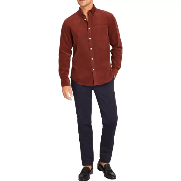 Club Monaco Mens Pinwale Corduroy ShirtBurgundyLis De Vin