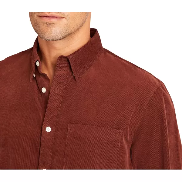 Club Monaco Mens Pinwale Corduroy ShirtBurgundyLis De Vin