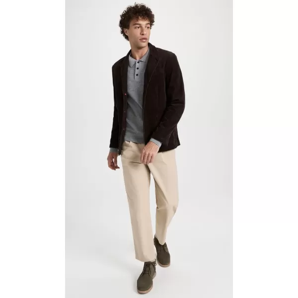 Club Monaco Mens Refined Texture PoloMed Heather Grey