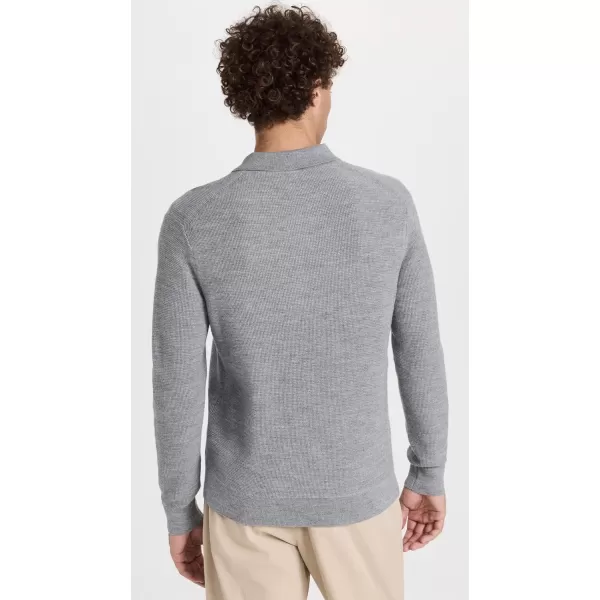 Club Monaco Mens Refined Texture PoloMed Heather Grey