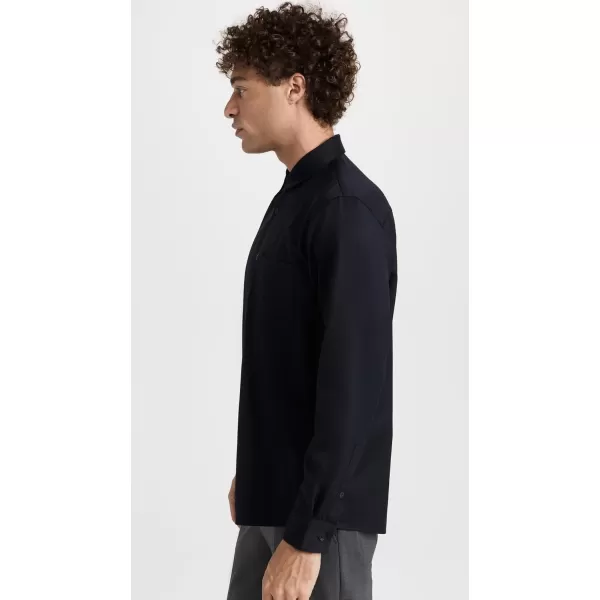 Club Monaco Mens Refined Wool ShirtNavy