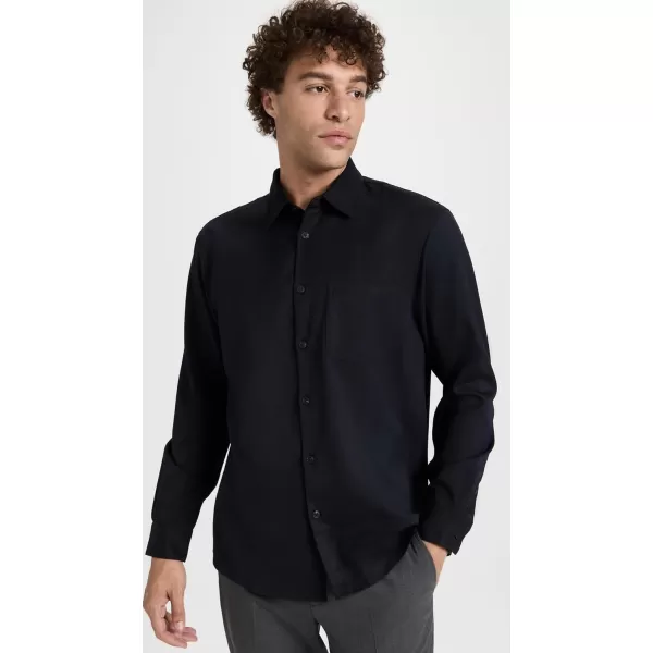 Club Monaco Mens Refined Wool ShirtNavy