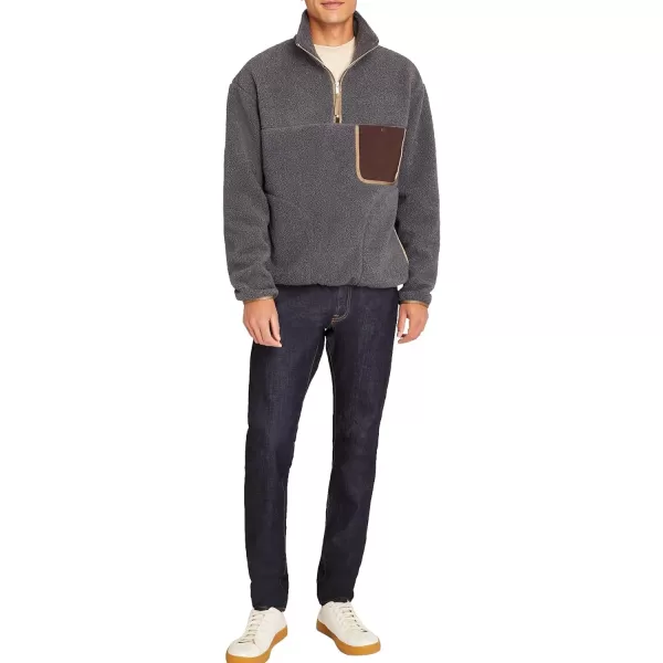 Club Monaco Mens Sherpa Fleece Quarter ZipNavy