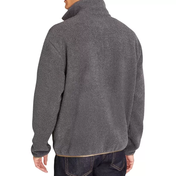 Club Monaco Mens Sherpa Fleece Quarter ZipNavy