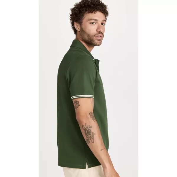 Club Monaco Mens Tipped Collar PoloGreen