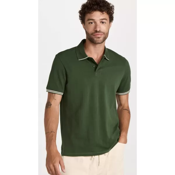 Club Monaco Mens Tipped Collar PoloGreen