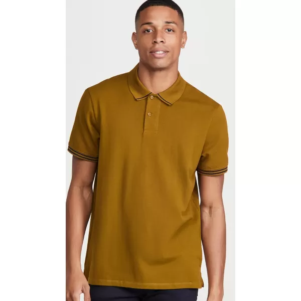 Club Monaco Mens Tipped Collar PoloTan