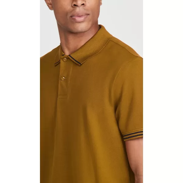 Club Monaco Mens Tipped Collar PoloTan