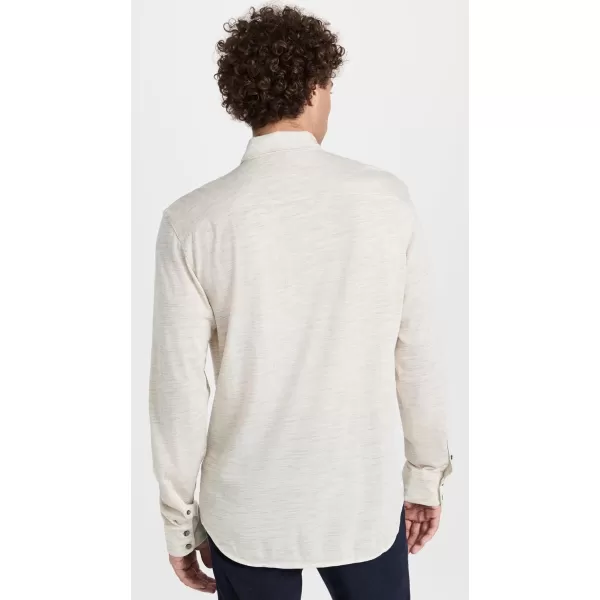 Club Monaco Mens Wool Knit ShirtHeather Grey